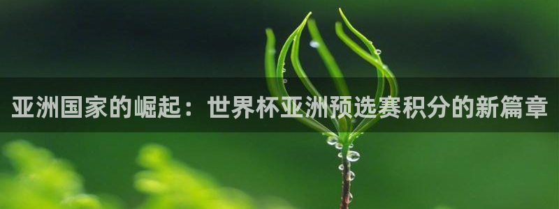 世界杯欧洲预选赛赛程：亚洲国家的崛起：世界杯亚洲预选赛积分的新篇章